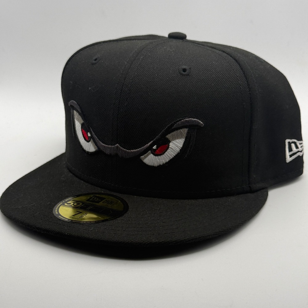 New Era 59FIFTY Lake Elsinore Storm MiLB Hat Black Size 7 5/8 Angry Eyes Logo
